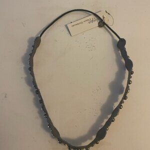 Deepa beaded Adele headband in grey bronze and gunmetal